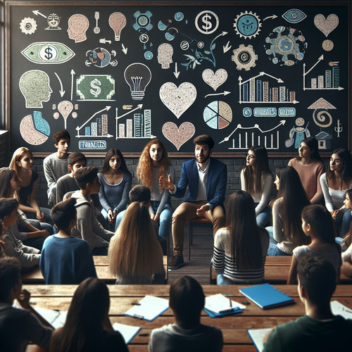 An image illustrating Cómo hablar de dinero y emociones con estudiantes chilenos