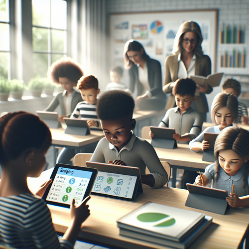 An image illustrating Cómo enseñar a usar aplicaciones de presupuesto a escolares