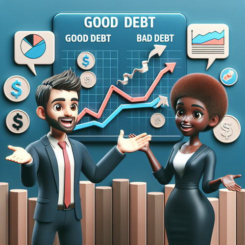An image illustrating Guía para enseñar sobre deuda buena vs deuda mala